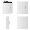 Hitow 4-Door Armoire Modern Minimalist Wardrobe Zoned Storage Enriched Space - 4 of 4