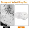 Unique Bargains Velvet Octagon Wedding Ring Jewelry Gift Display Holder Box - 4 of 4