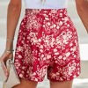 Women's Vibrant Floral Print High-Waisted Cover Up Shorts - Cupshe - 3 of 4