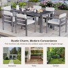 7-Piece Acacia Wood Dining Set For 6,Rectangle Wood Dining Table For 6,Dining Chairs With Wood Legs And Removable Cushions -Maison Boucle - 4 of 4