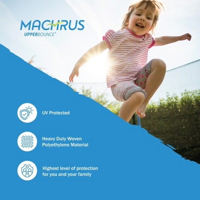 14' Black and Blue Weather-Resistant Trampoline Safety Net