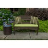 Casual Cushion Solid 1-Piece Outdoor Wicker Settee Bench Cushion, 43.5"W x 19.5"L - 2 of 4