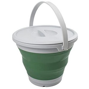 SAMMART 5.5L (1.4 Gallon) Collapsible Plastic Bucket with Lid - 1 of 4