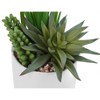NicBex Artificial Succulent Plant 2PC, 7" H Fake Plants in Pots, Tabletop Faux Plants Indoor for Living Room/Office/Windowsill Decor - 2 of 4
