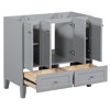 NicBex Bathroom Vanity without Countertop,Modern Style Bathroom Sink Vanity with 2 Drawers and 4 Soft Closing Doors,36" Bathroom Sink Cabinet,Gray - 4 of 4