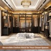 Aheaplus Garment Rack Heavy Duty Clothes Rack Free Standing Closet Organizer with Shelves and 2 hanging Rods - 3 of 4