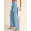 Imily Bela Womens Wide Leg High Waisted Baggy Side Pleated Boyfriend Loose Denim Pants - 3 of 4