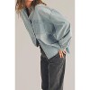 Women's denim button down shirt - MIOU MUSE - 3 of 4