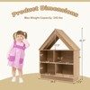 Costway Wooden Kids Dollhouse Bookshelf with Open Shelves Anti-toppling System Bookcase White/Brown - 3 of 4