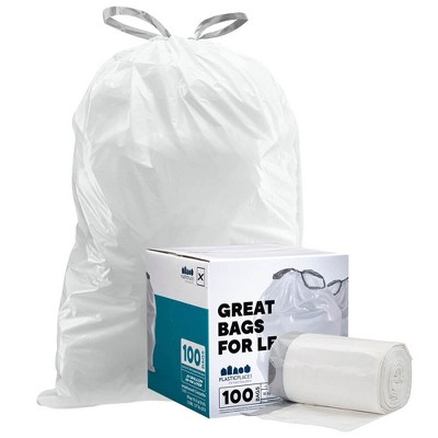 Plasticplace Trash Bags Simplehuman®* Code X Compatible 21 Gallon / 80  Liter‚ 26 X 34.75 (100 Count) : Target