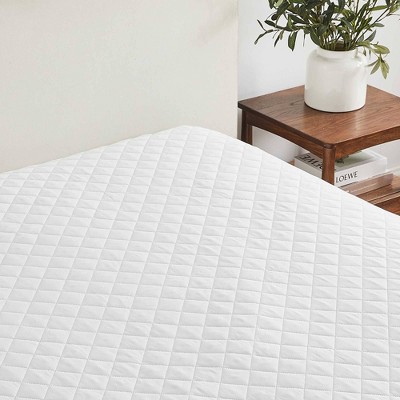Isla Jade King Box-Stitched Quilted Mattress Pad White