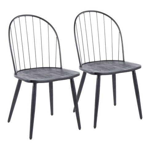 Black metal best sale chairs target