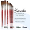 Creative Mark Staccato Synthetic Art Paint Brush - Assorted Flat Brush Set of 8 - Long Handle, Hand-Crafted Artist Paint Brush Set - Multimedia Fine - 2 of 4