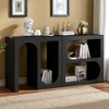 Modular Entryway Console Table with Rectangular Exterior and Curved Interior, Customizable for Study, Entrance, and Living Room - 2 of 4