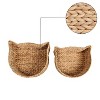 THE LICKER STORE Felix Cat-Shaped Hand Woven Water Hyacinth Nesting Pet Toy Organizer Baskets - 4 of 4