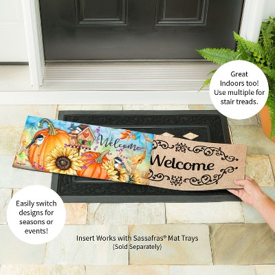 Autumn Greetings Fall Outdoor Rubber Welcome Mat