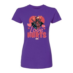 Women's - Marvel - Valentine's Day Love Hurts Fitted Graphic T-Shirt - 1 of 2
