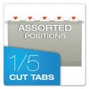Pendaflex Colored Reinforced Hanging Folders, Legal Size, 1/5-Cut Tabs, Gray, 25/Box - 4 of 4