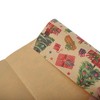 Unique Bargains Gift Wrap Paper Christmas Yellow Kraft 27.56"x19.69" 5Pcs - 4 of 4