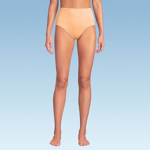 Lands' End Women's Sculpting Suit Chlorine Resistant Targeted Control Retro High Waisted Bikini Swim Bottoms - 1 of 3