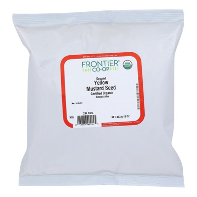 Frontier Co-Op Mustard Seed Organic Powder Yellow Ground - 1 lb