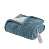 Sapphtopaz 50"x60" Heated Blanket, Faux Feathersoft Throw Blanket for Bed, Reversible Fluffy Fleece Blanket with 5 Heat Settings, Dream Soft Blanket - 2 of 4
