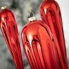 14"H, 10"H and 8"H Sullivans Red Finial Ornament - Set of 3, Red Christmas Ornaments - 2 of 2