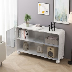 NicBex Buffet Cabinet with Storage 47.25" Glass Door Modern Sideboard Cabinet Floor-to-ceiling with 2-tier Storage, for Kitchen, Dining Room - 1 of 4