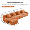 Aukfa Modular Teddy Fabric Sofa,Convertible Modular Sectional Sofa Set , 4-Seats with 1/2 Ottoman Soft Boneless Design for Living Room - 4 of 4