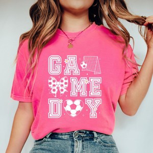 Simply Sage Market Soccer Game Day Flower Garment Dyed Tee - 1 of 4