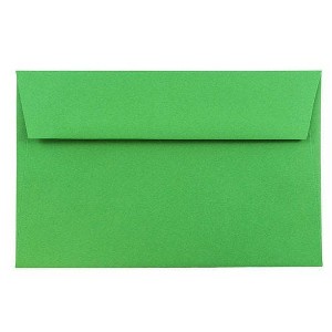 JAM PAPER A9 Colored Invitation Envelopes - 5 3/4 x 8 3/4 - Green Recycled - 100/Pack - 1 of 1