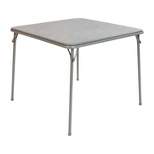 Emma and Oliver Foldable Card Table with Vinyl Table Top - Game Table - Portable Table