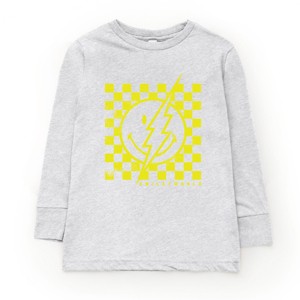 The Juniper Shop SmileyWorld Checkered Lightning Distressed Youth Long Sleeve Tee - 1 of 4