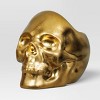 Stoneware Skull Candy Bowl Gold - Threshold™ - 3 of 4