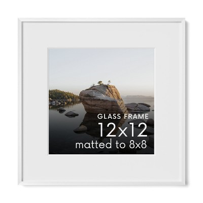Haus and Hues Premium Brushed Metal Single Picture Frame with Real Glass