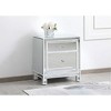 Elegant Lighting 21 inch mirrored nightstand in white - 3 of 4