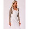 INSPIRE CHIC Women's Sheer Elegant Wedding Open Front Crop Bolero Shrugs - 2 of 4