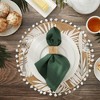 Design Imports  Solid Cotton Napkin Set 6 Piece, Dark Green, 20X20" - 4 of 4