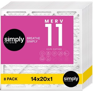 Simply Air Filter, MERV 11, 8 Pack, Furnace Air Filter for HVAC - 1 of 4