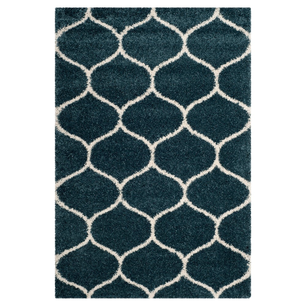 6'x9' Kamila Area Rug Slate Blue/Ivory - Safavieh