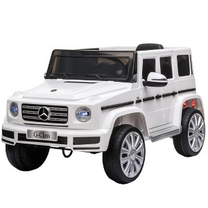 Aosom 12V Kids Electric Car, Mercedes Benz G500 Licensed Ride on Truck for Kids with Remote Control, Headlights, Music, Suspension, Storage - 1 of 4