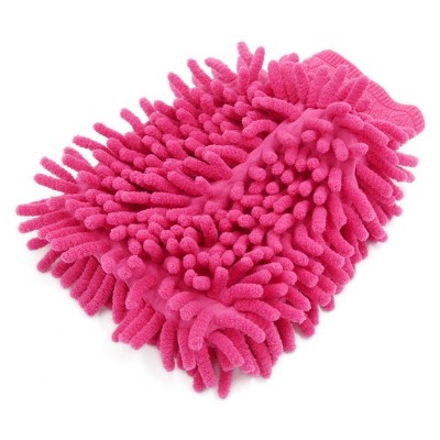 Unique Bargains Car Mitt Microfiber Chenille Dust Wash Washing Cleaning  Glove Fluorescent Green