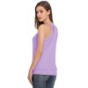 Women's V Neck Tank Tops Drape Wrap Front Pleated Top - 2 of 4