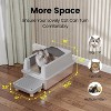 LunaLulinlk Extra large stainless steel litter box for large cats - 3 of 4