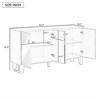 Sideboard Buffet Cabinet, Modern Kitchen Storage Cabinet With 4 Doors, Buffet Cabinet With Adjustable Shelves Round Handles For Dining Room - 3 of 4
