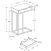 Vynxaria C-Shaped Accent Table with Storage Drawer ¨C Modern Side Table for Living Room & Bedroom - 3 of 4