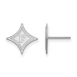 Black Bow Jewelry 10k White Gold Furman Paladins NCAA Post Earrings - 1 of 3