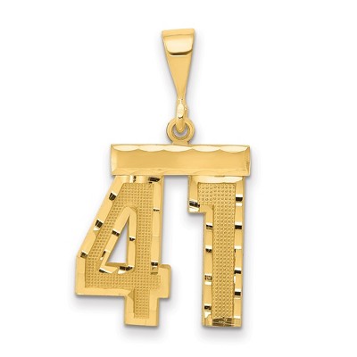 Black Bow Jewelry 14K Yellow Gold, Varsity Collection, Medium D/C Pendant Number 41