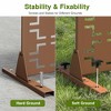 Lirago Brown 72 in. Galvanized Metal Outdoor Privacy Screens Garden Outdoor Fence - 4 of 4