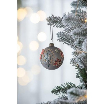 Syemin Decorative Objects Christmas Ball Ornament Glass Hanging Ball Christmas Tree Ornaments for Decorations Set of 6, Multicolored, 3.9"*3.9"*3.9"